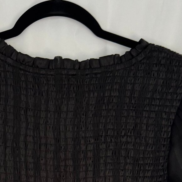 Silky going out crop top long silk striped sleeves chic great condition - L - Picture 4 of 5